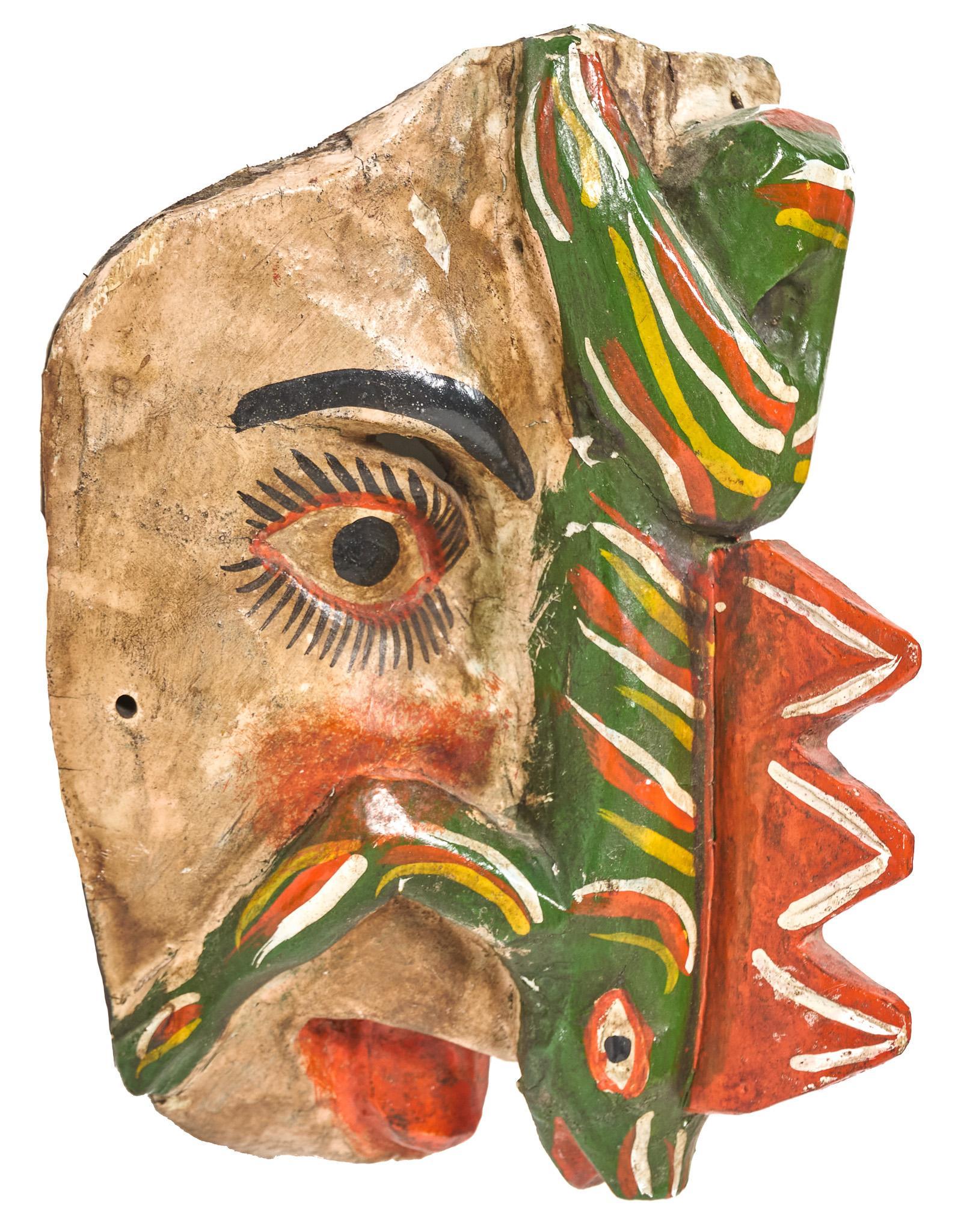 20th C. Mexican Folk Art Espiritu Ayudante Mask (1 of 4)