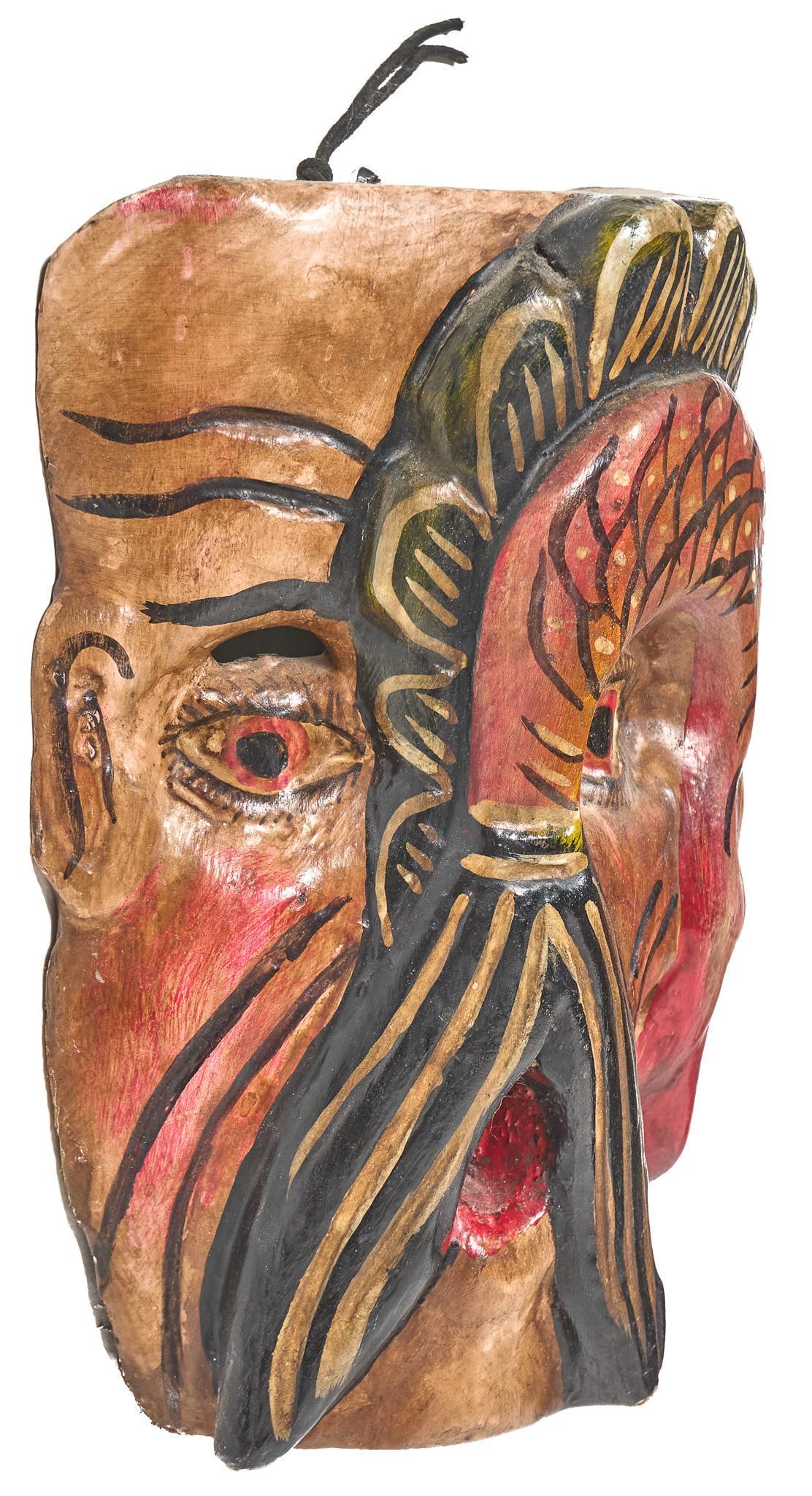 20th C. Mexican Folk Art Danza de Los Gemelos Mask (1 of 5)