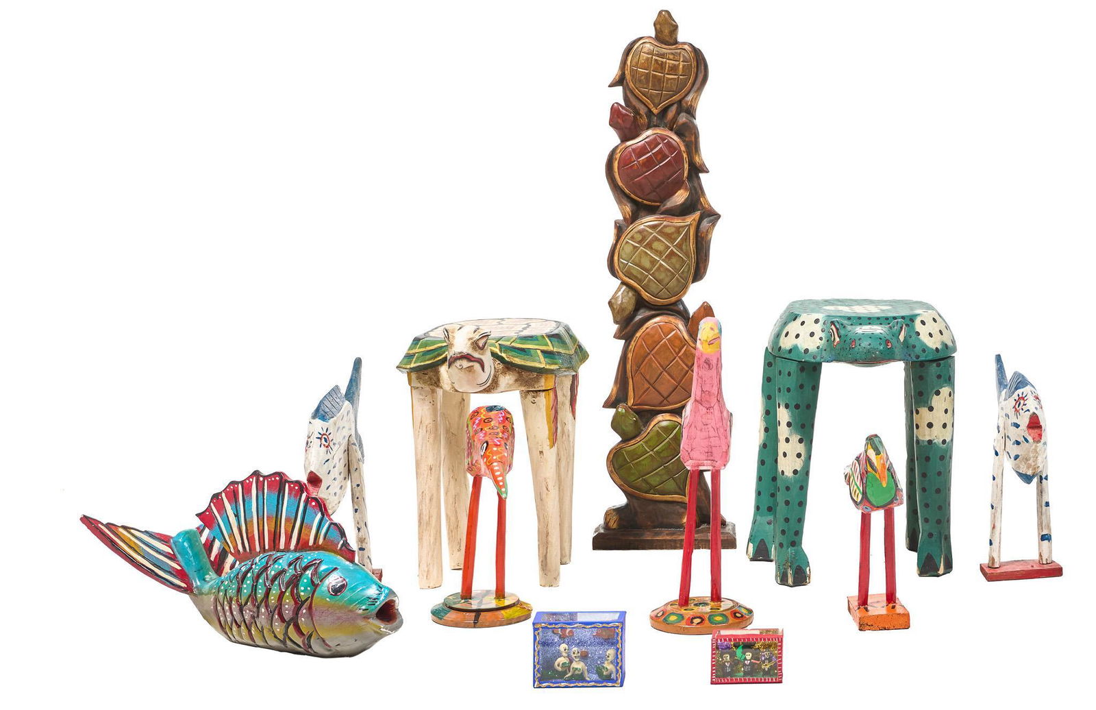 Collection of 11 Vintage Mexican Folk Art Alebrije (1 of 6)