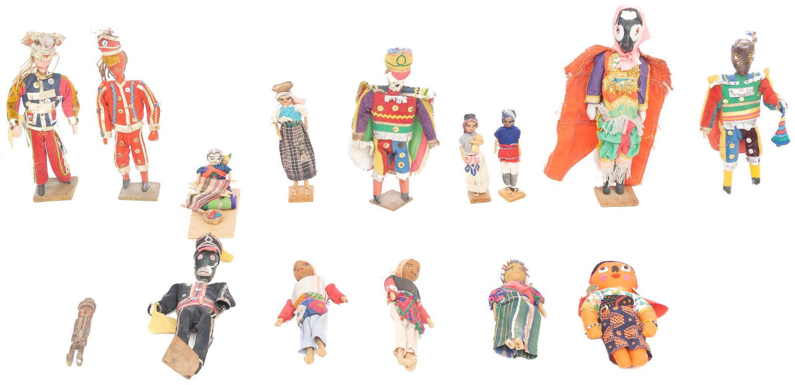 Collection of 15 Vintage Mexican Folk Art Figures (1 of 6)