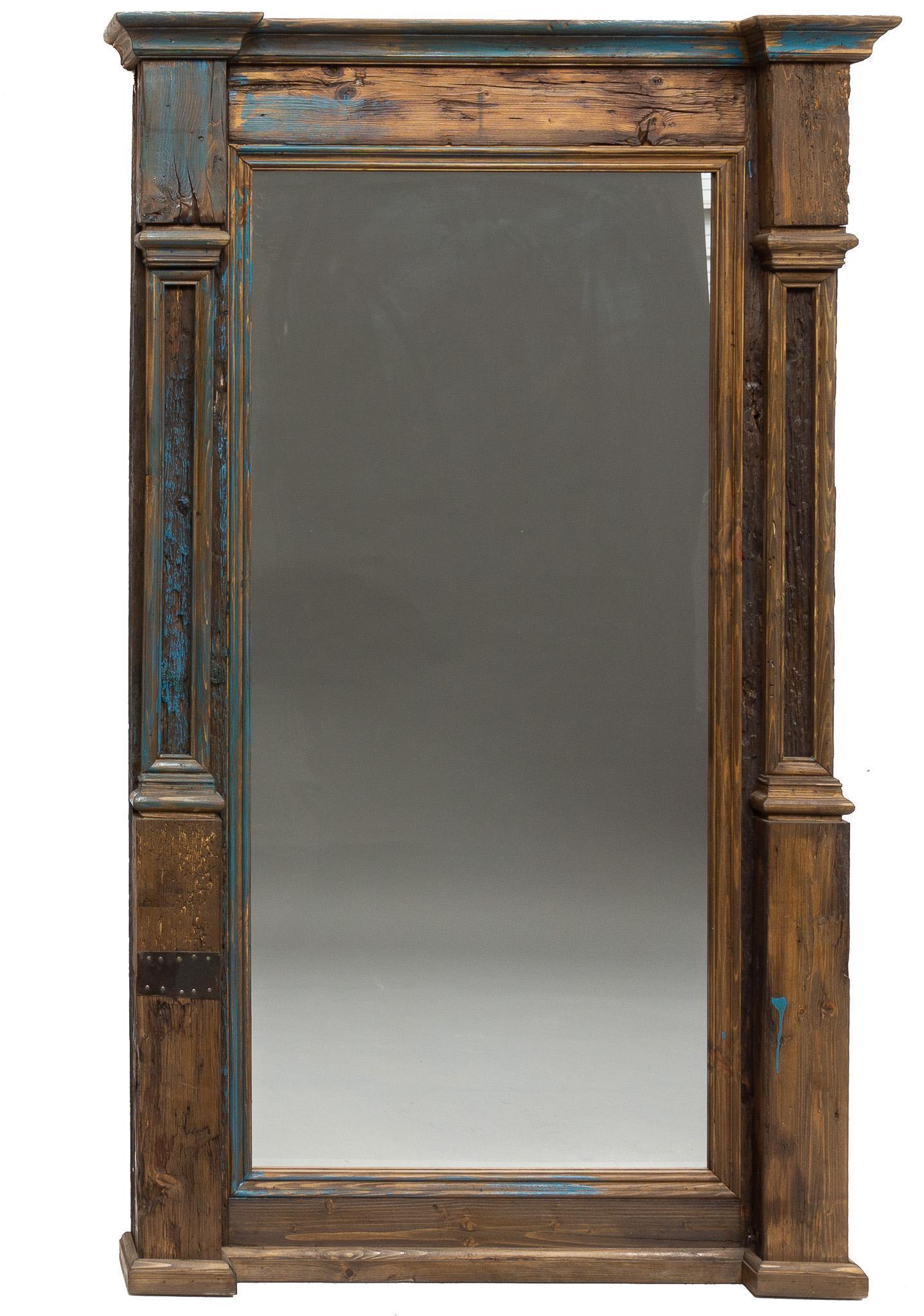 Rustic Full Length Mirror: Rustic wooden framed full length mirror 75"h x 39.5"w We happily provide seamless shipping services on everything we sell. Please email us at shipping@vogtauction.com or call 210-971-5750 for more i