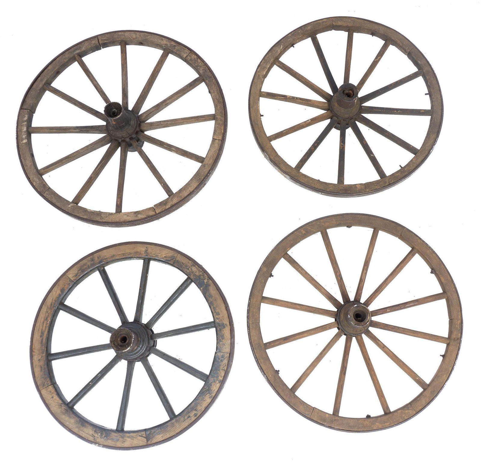 Collection of 4 Rustic Wagon Wheels (1 of 5)