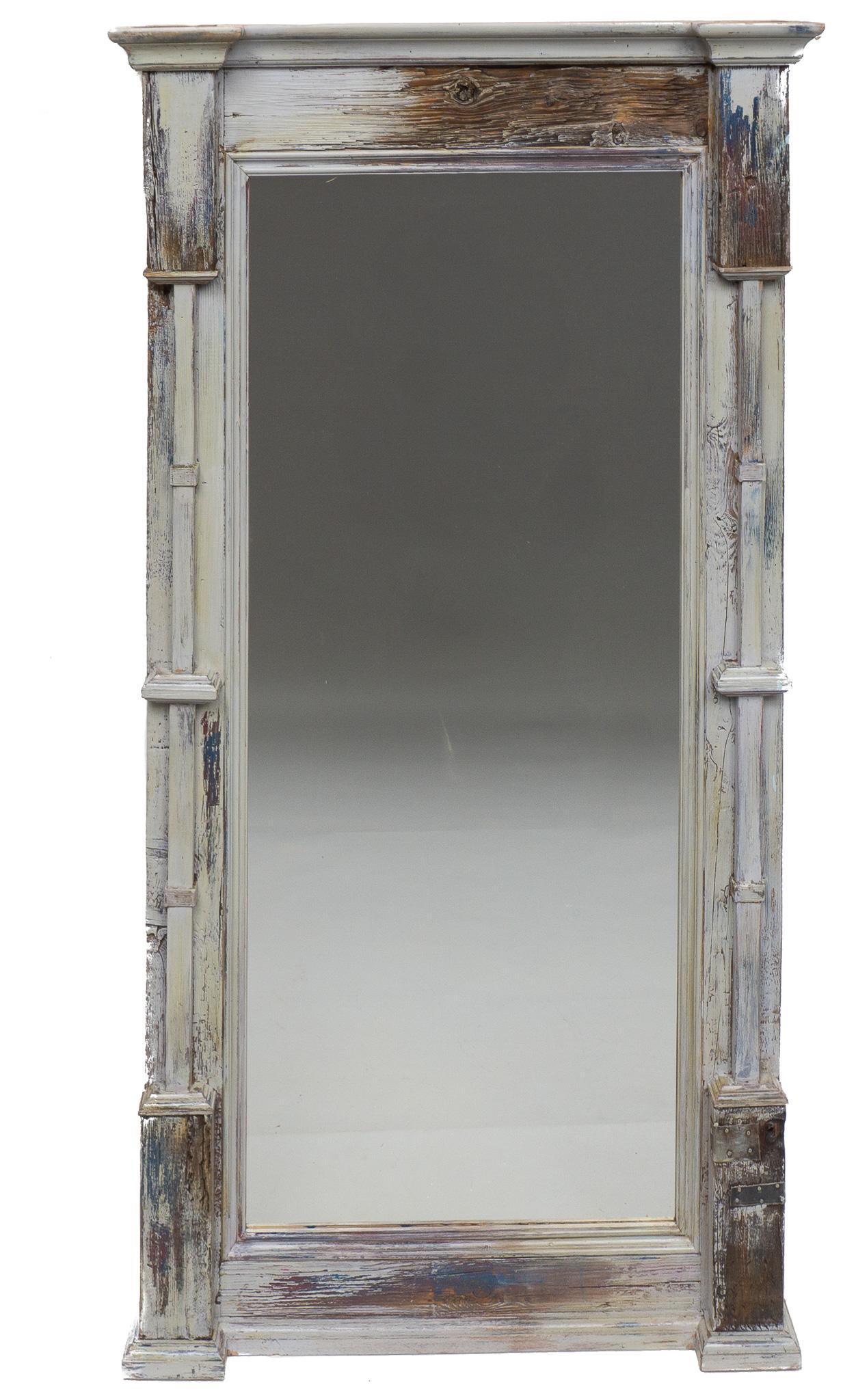 Rustic Full Length Mirror: Rustic wooden framed full length mirror 75"h x 39.5"w We happily provide seamless shipping services on everything we sell. Please email us at shipping@vogtauction.com or call 210-971-5750 for more i