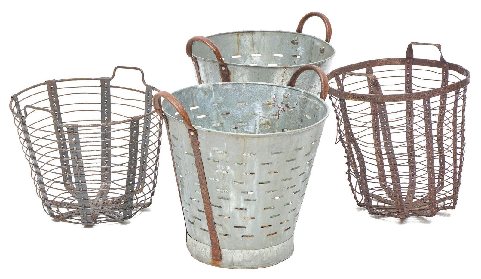Set of 4 Rustic Oyster Buckets (1 of 3)