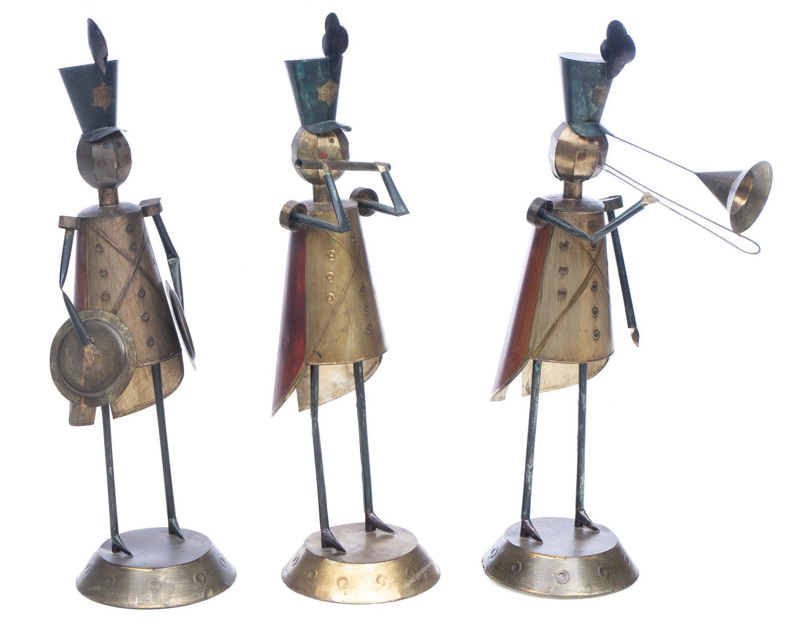 Set of 3 Oaxaca, MEX Tin Mariachi Band Statues (1 of 3)