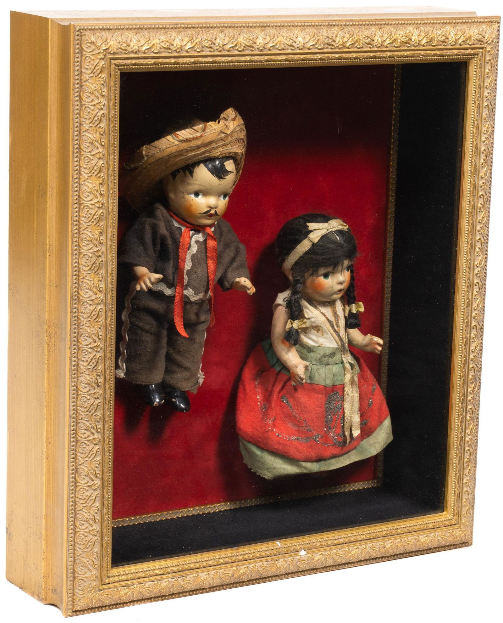 Pair of Vintage Mexican Composition Dolls (1 of 6)