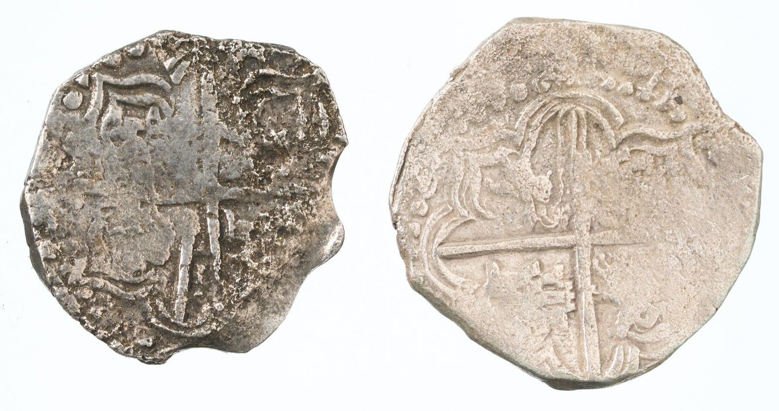 Pair of Atocha 4 Reales Silver Shipwreck Coins (1 of 5)