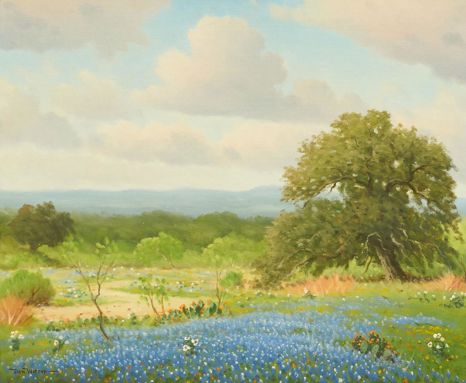 Don Herrin Warren (1935-2006), Live Oak and Bluebonnets (1 of 4)