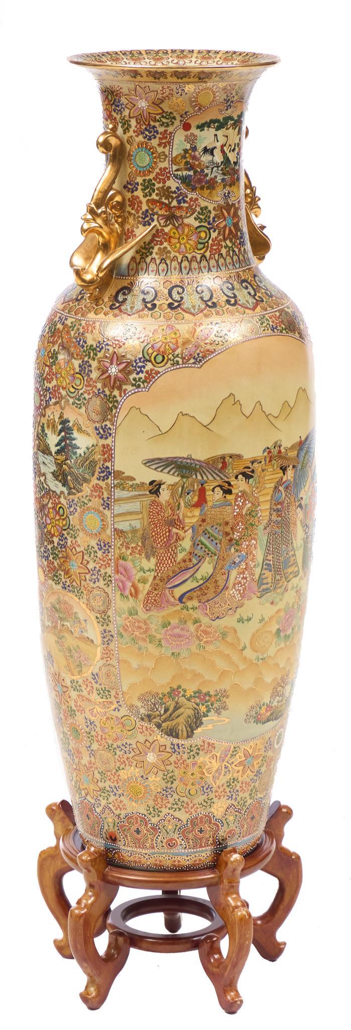 Impressive Cloisonne Vase on Stand (1 of 6)
