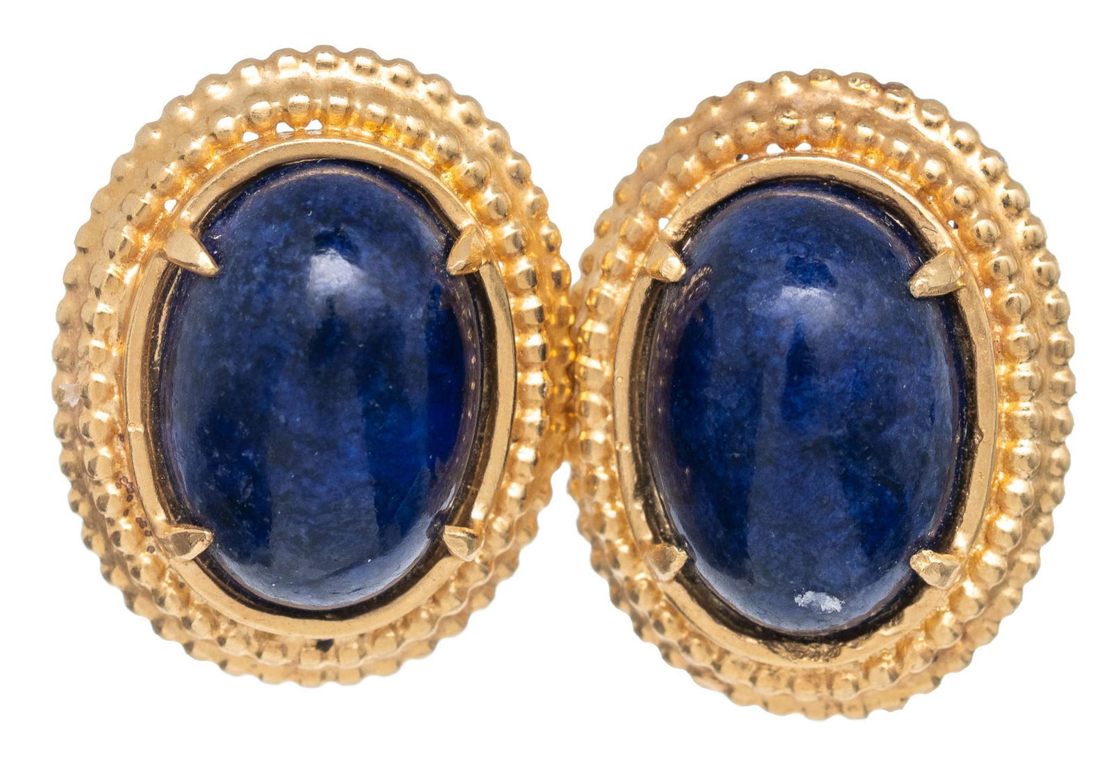 Lapis Lazuli 14k Gold French Clip Earrings (1 of 2)