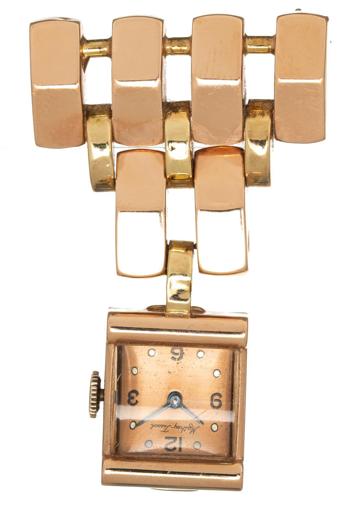 1940 Mathey Tissot 14k Rose Gold Pendant Watch (1 of 2)