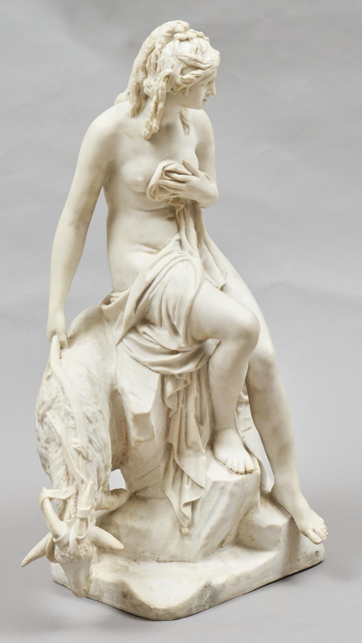 Classical Statue, Woman and Sheep (1 of 3)