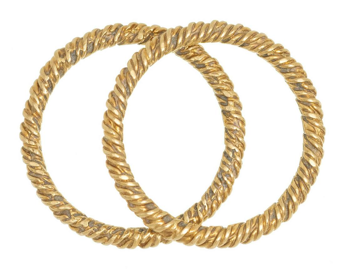14k Gold Rope Twist Stackable Guard Rings (1 of 3)