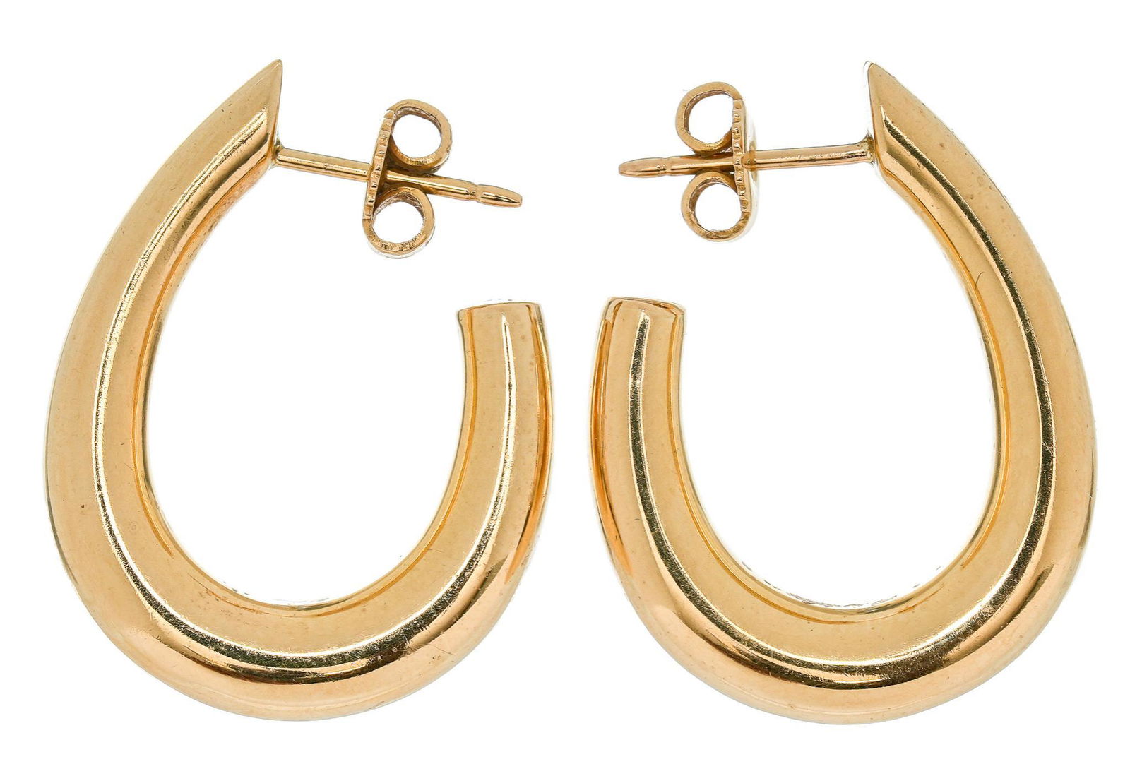 14k Gold Oval Hoop Earrings (1 of 2)