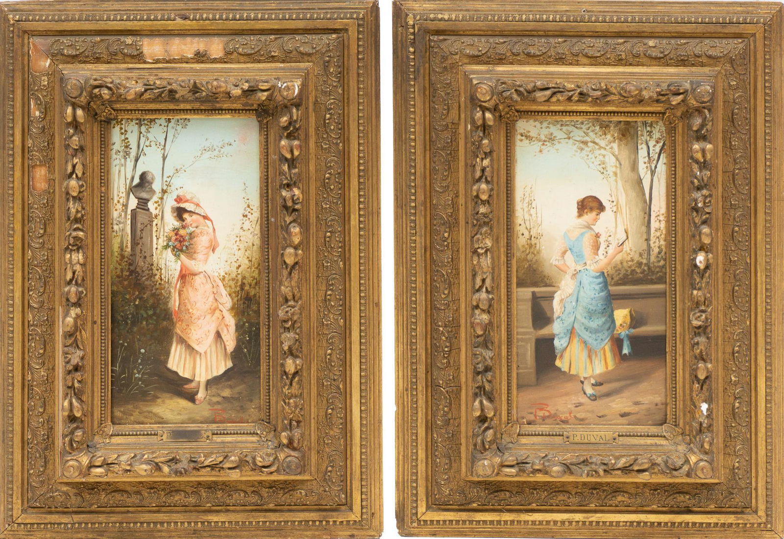 P. Duval, Pair, Women in Pink and Blue (1 of 8)