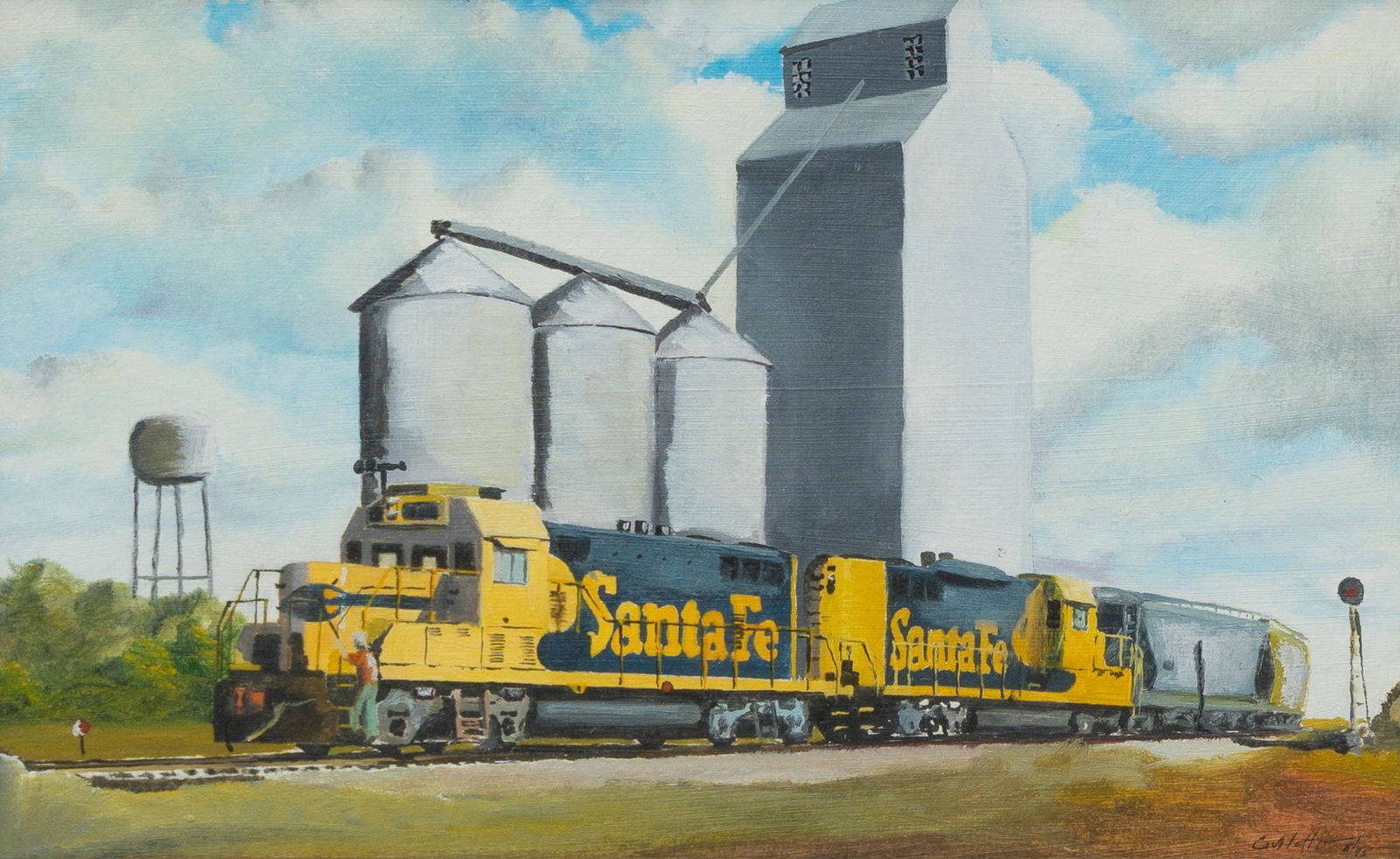 Paul Civiletto (20th C., San Antonio), Santa Fe Engine (1 of 5)