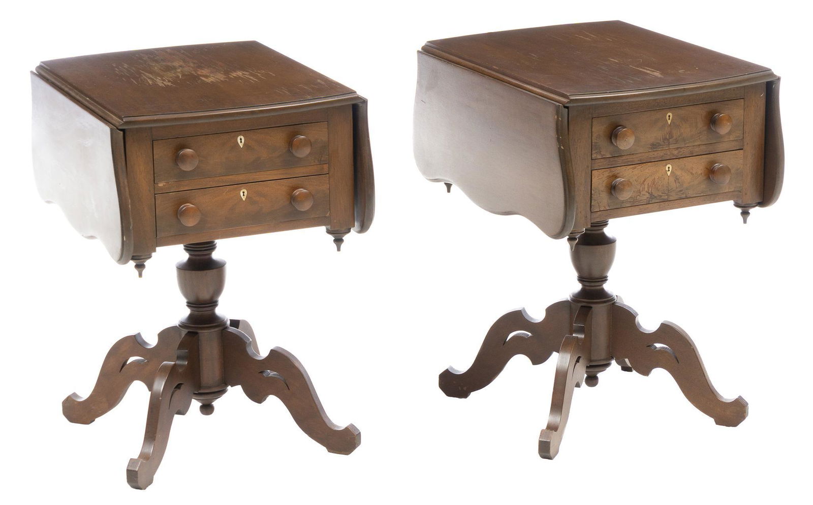 Pair of Queen Anne Style End Tables (1 of 4)