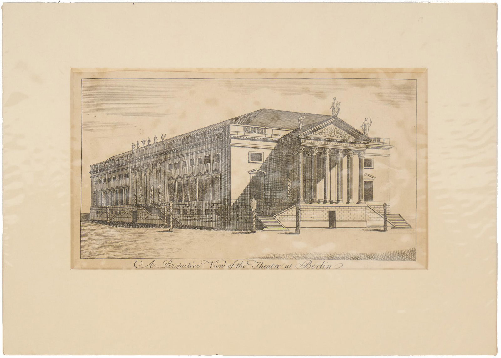 A Perspective View of the Theatre at Berlin, Engraving (1 of 3)