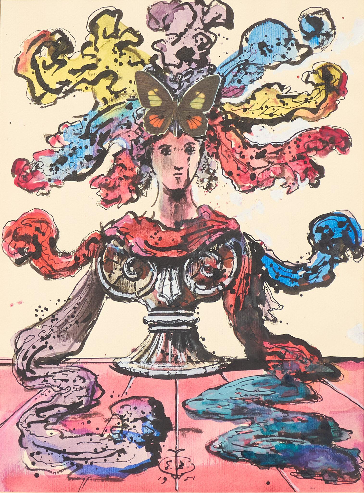 Eugene Berman, "Design for Silk Show Manifesto", 1951 (1 of 6)