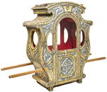 Polychrome Wooden Carriage Theater Prop