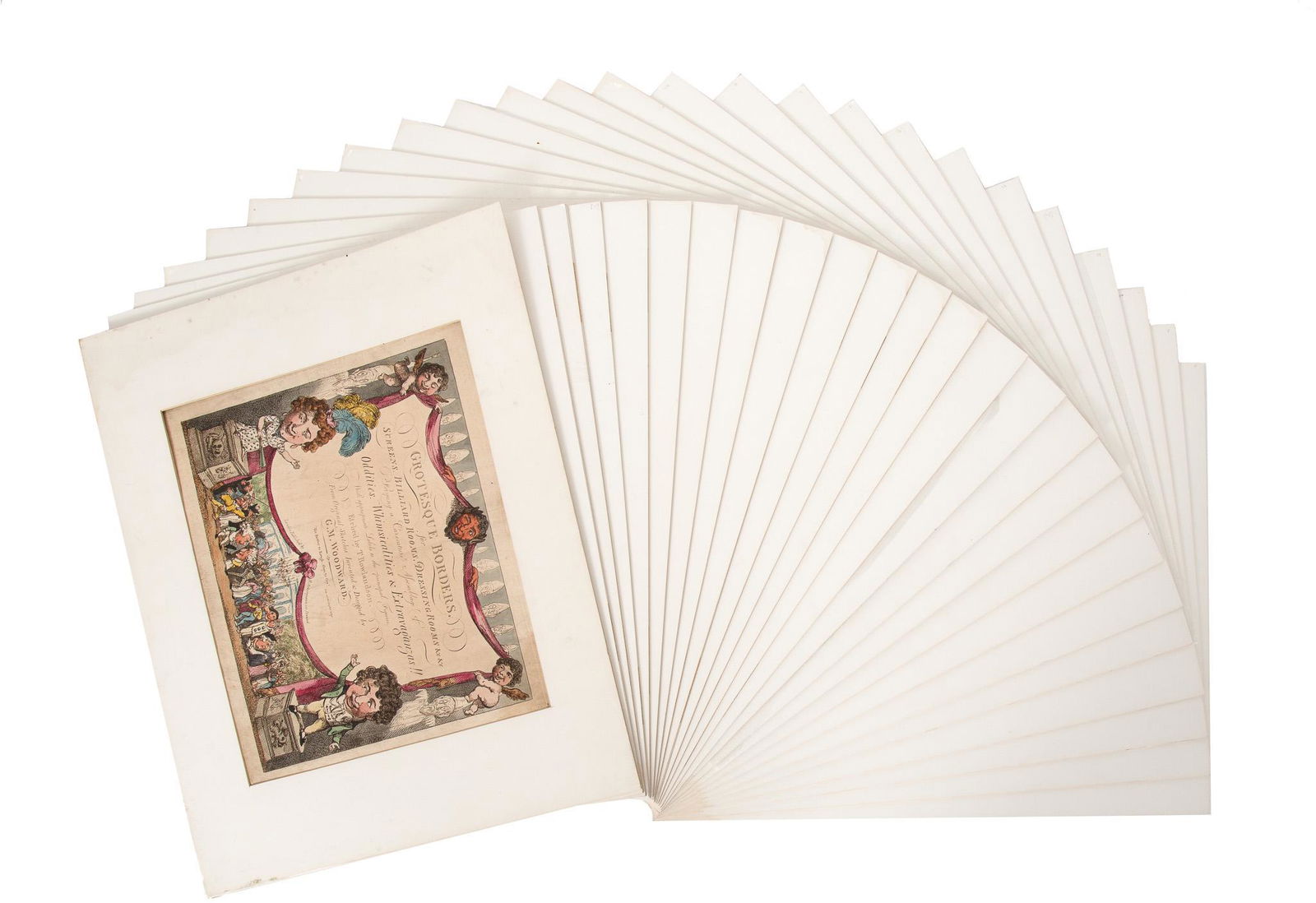 Thomas Rowlandson, 2 Grotesque Borders Portfolios (24) (1 of 20)