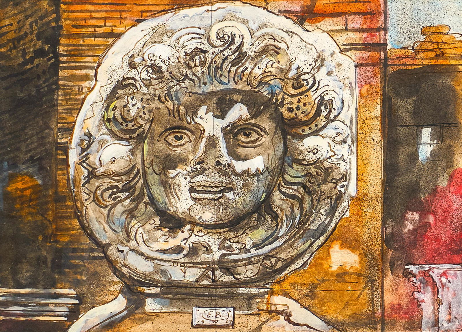 Eugene Berman, "Medusa Head", 1968 (1 of 8)