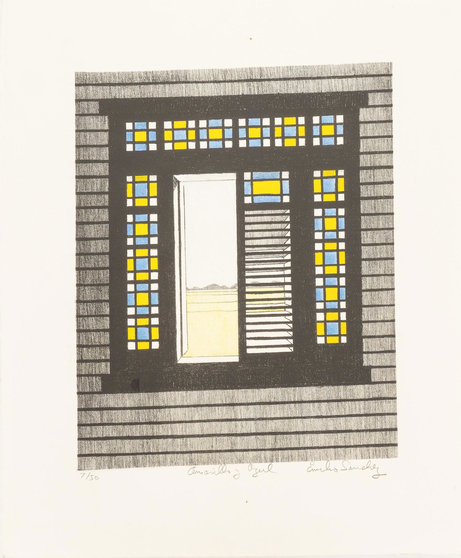 Emilio Sanchez, "Amarillo & Azul", 1969 (1 of 7)