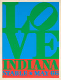 Robert Indiana, Green and Blue "Love" Poster, 1966