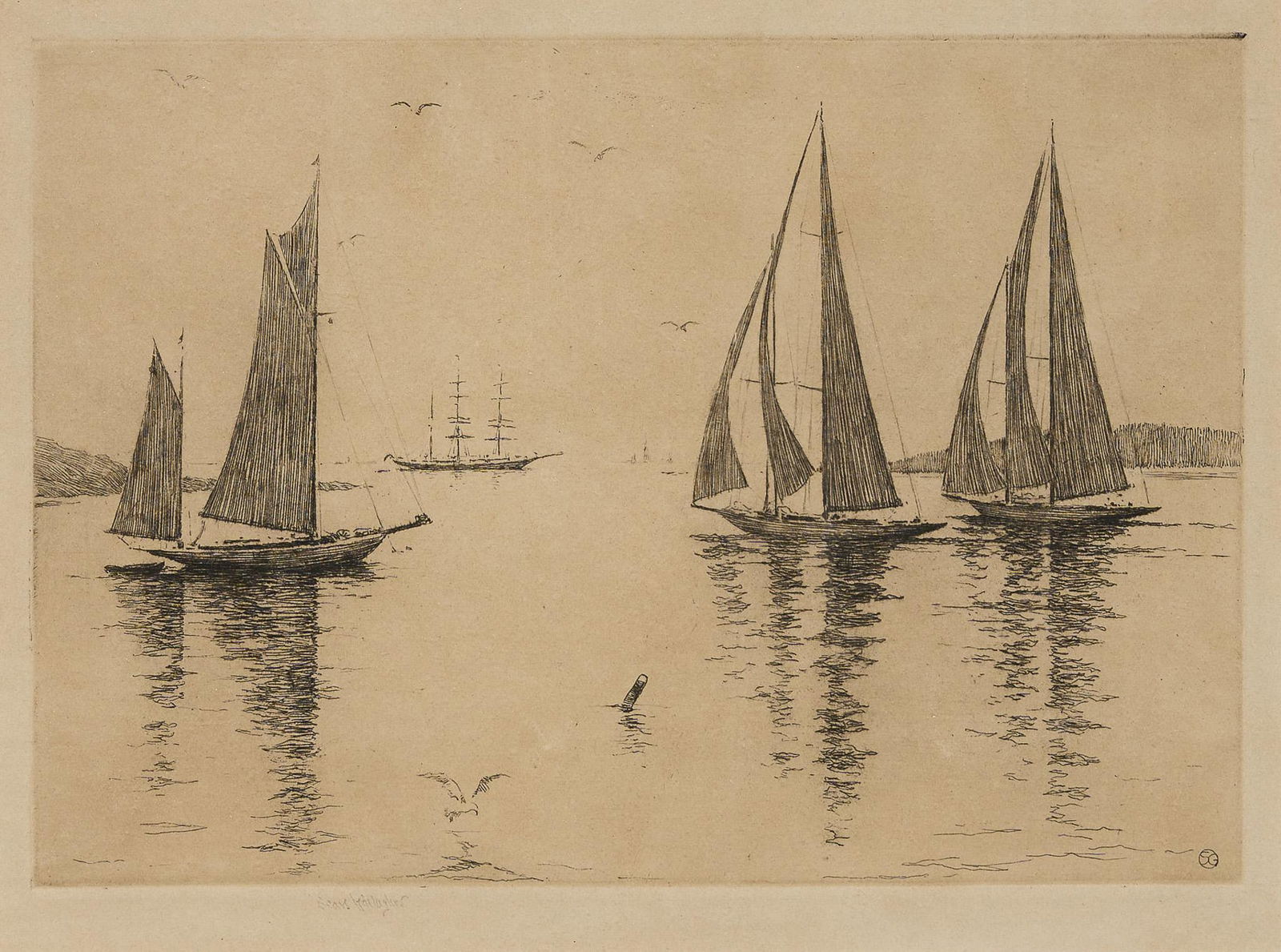 Sears Gallagher, Landscape with Sailboats (1 of 5)