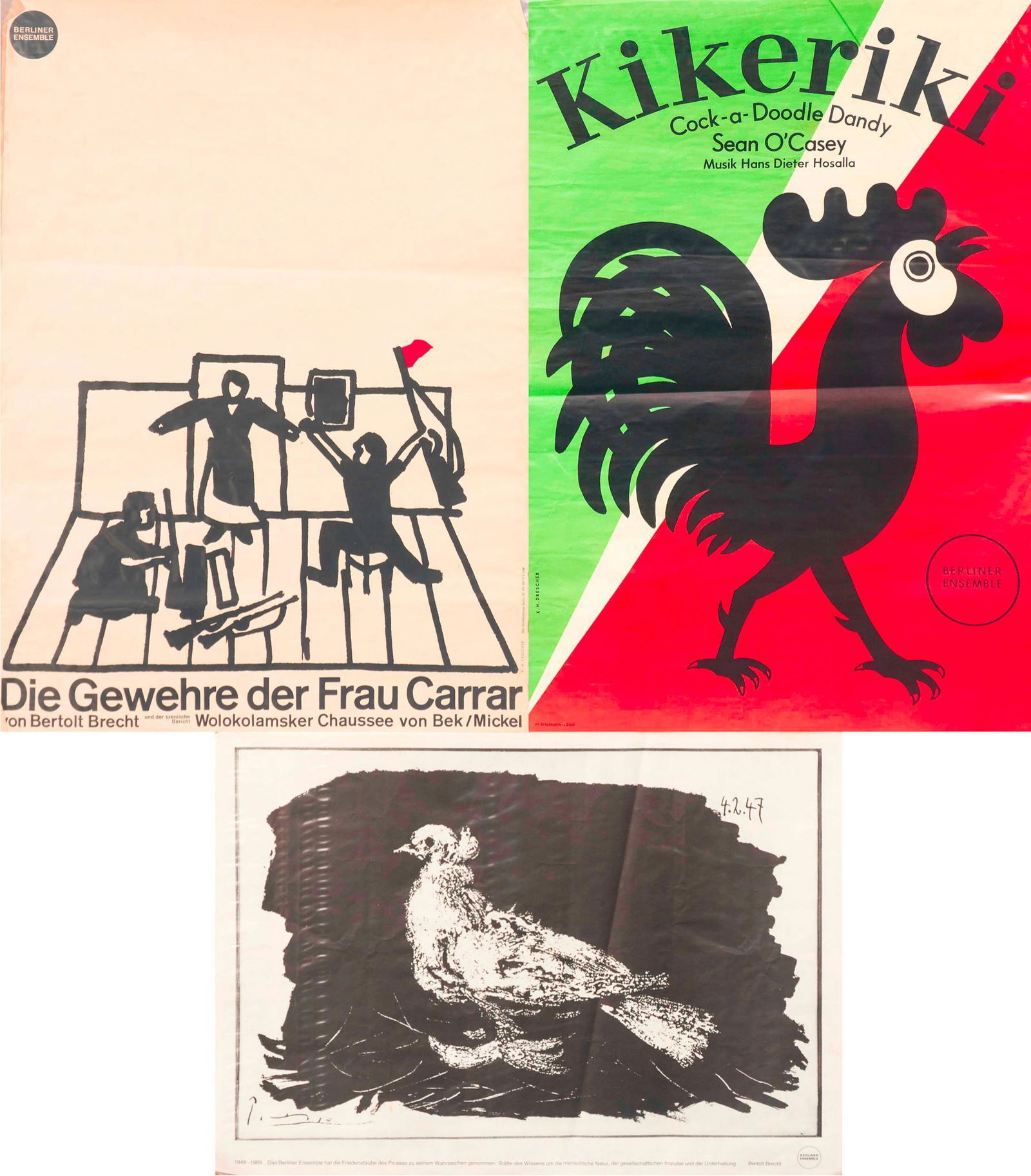 K. H. Drescher, Lot of 3 Berliner Ensemble Posters (1 of 18)