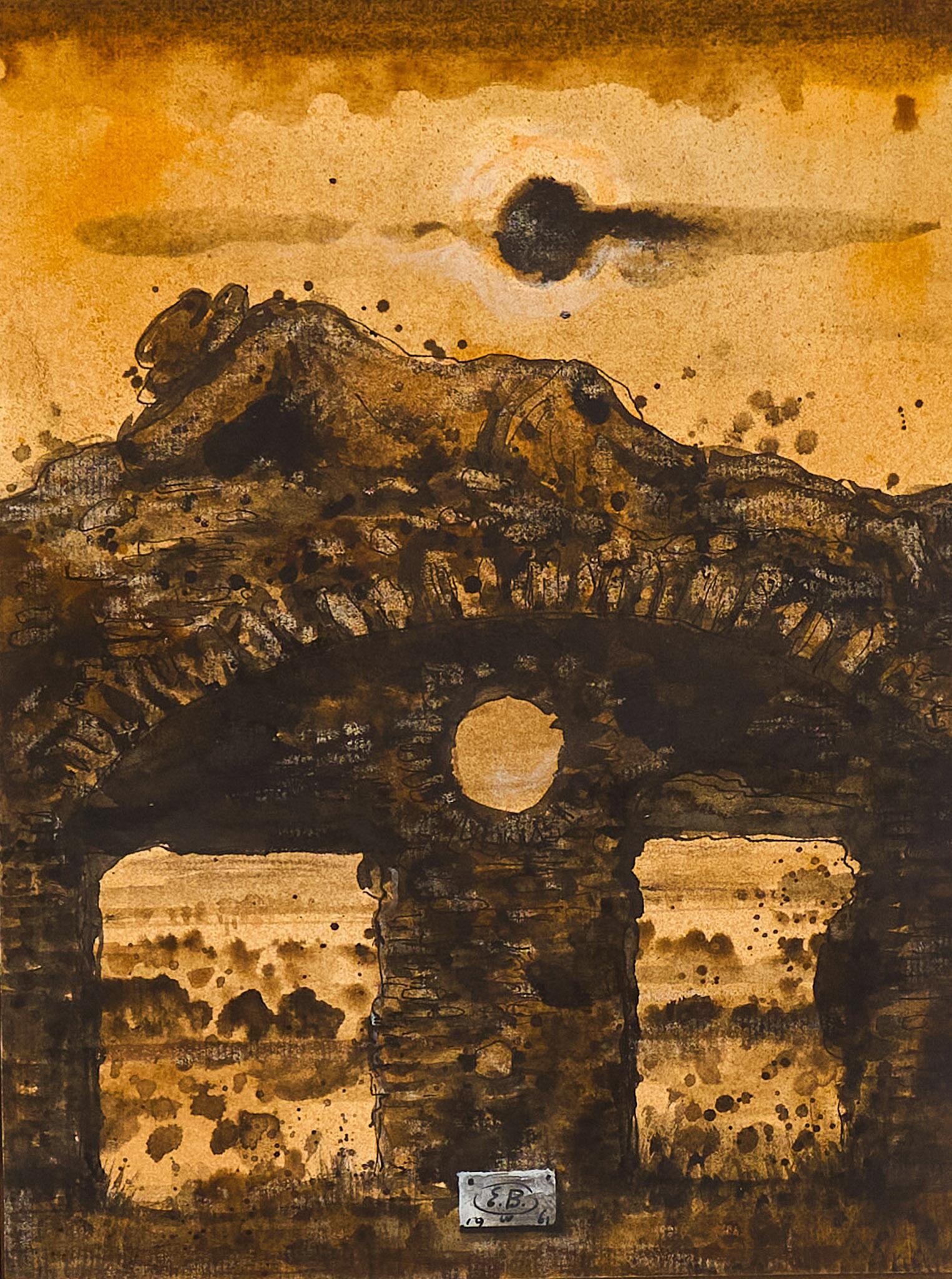 Eugene Berman, "Sleeper in Landscape with Eclipse", (1 of 8)