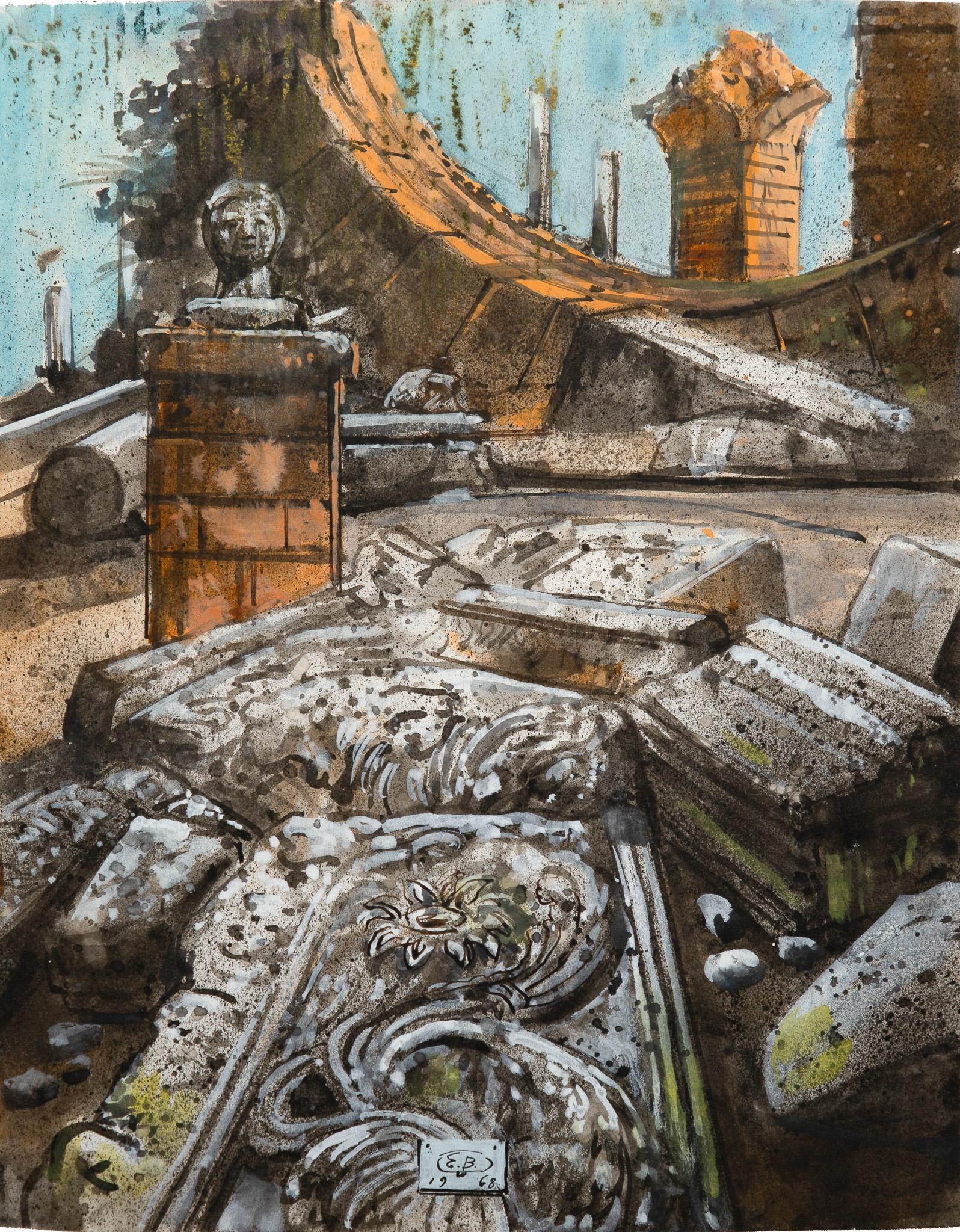 Eugene Berman, "'Le Ruine de Leptis Magna", 1968 (1 of 4)