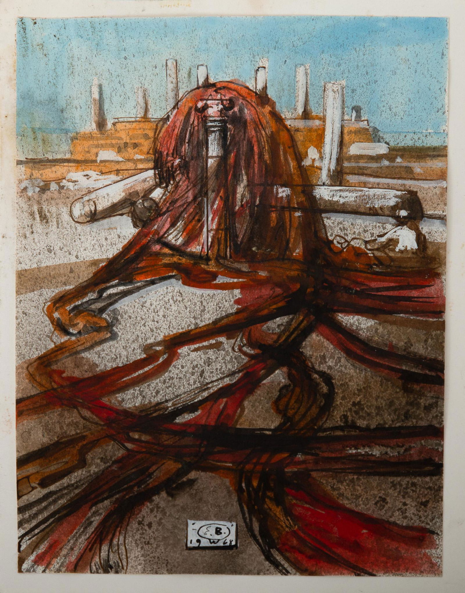 Eugene Berman, Ruins with Red Cloth (1 of 8)