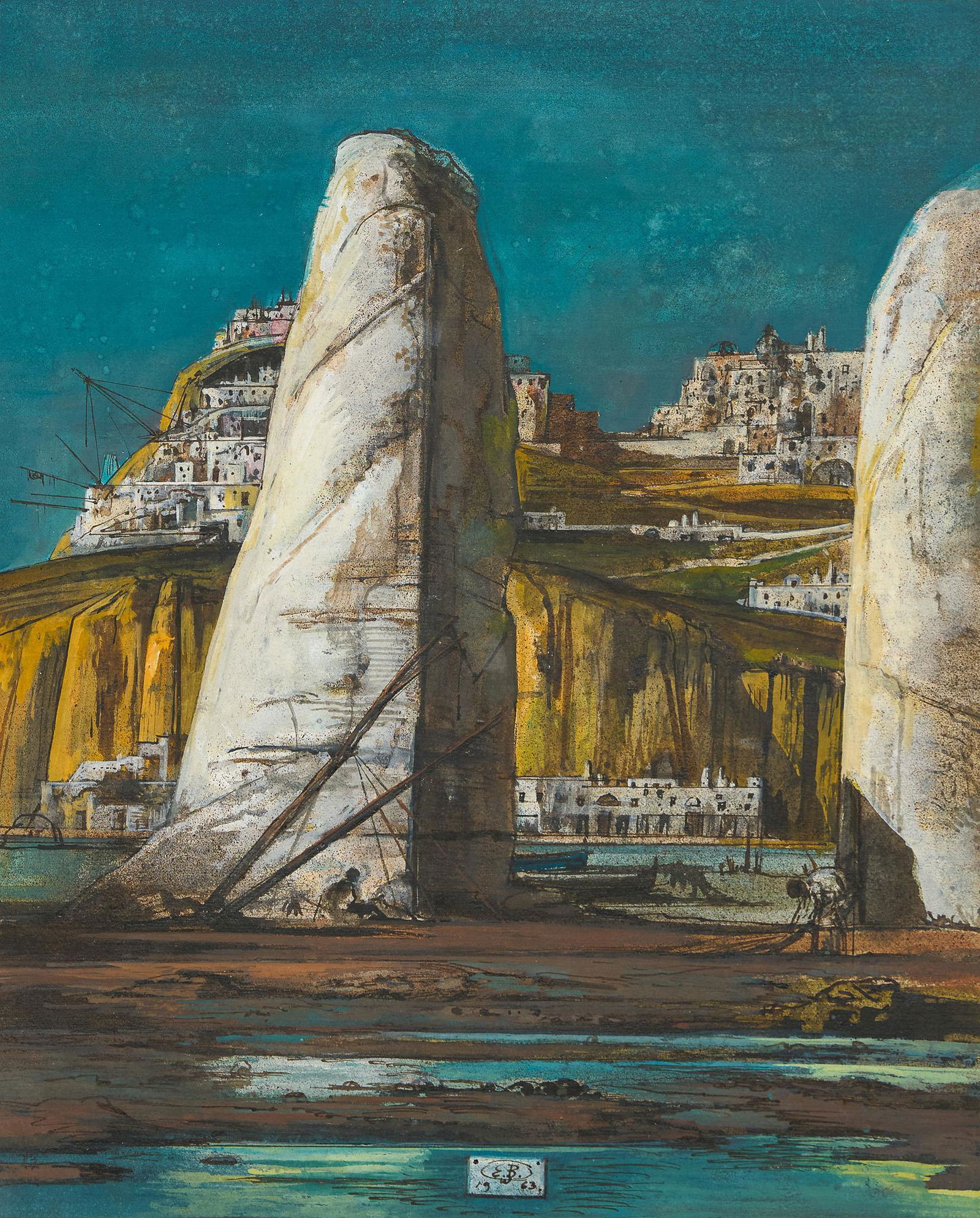 Eugene Berman, "Coastal Town in Puglia", 1963 (1 of 8)