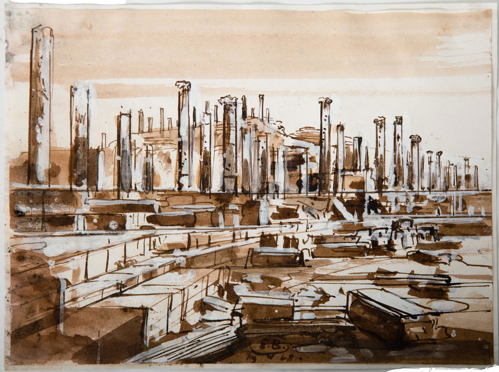 Eugene Berman, Ruins Landscape, 1968 (1 of 4)