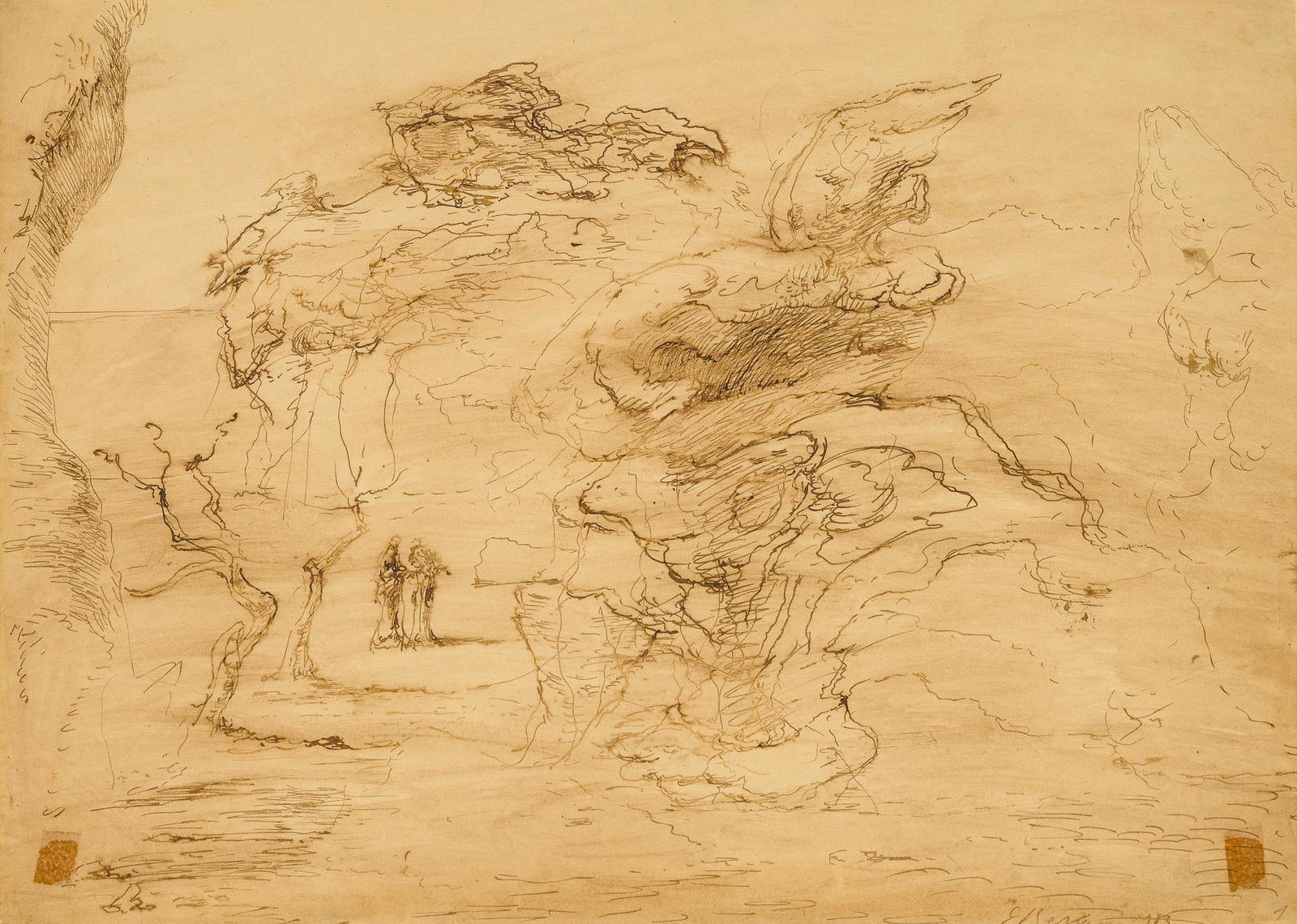 Eugene Berman, Landscape Drawing, 1933 (1 of 4)