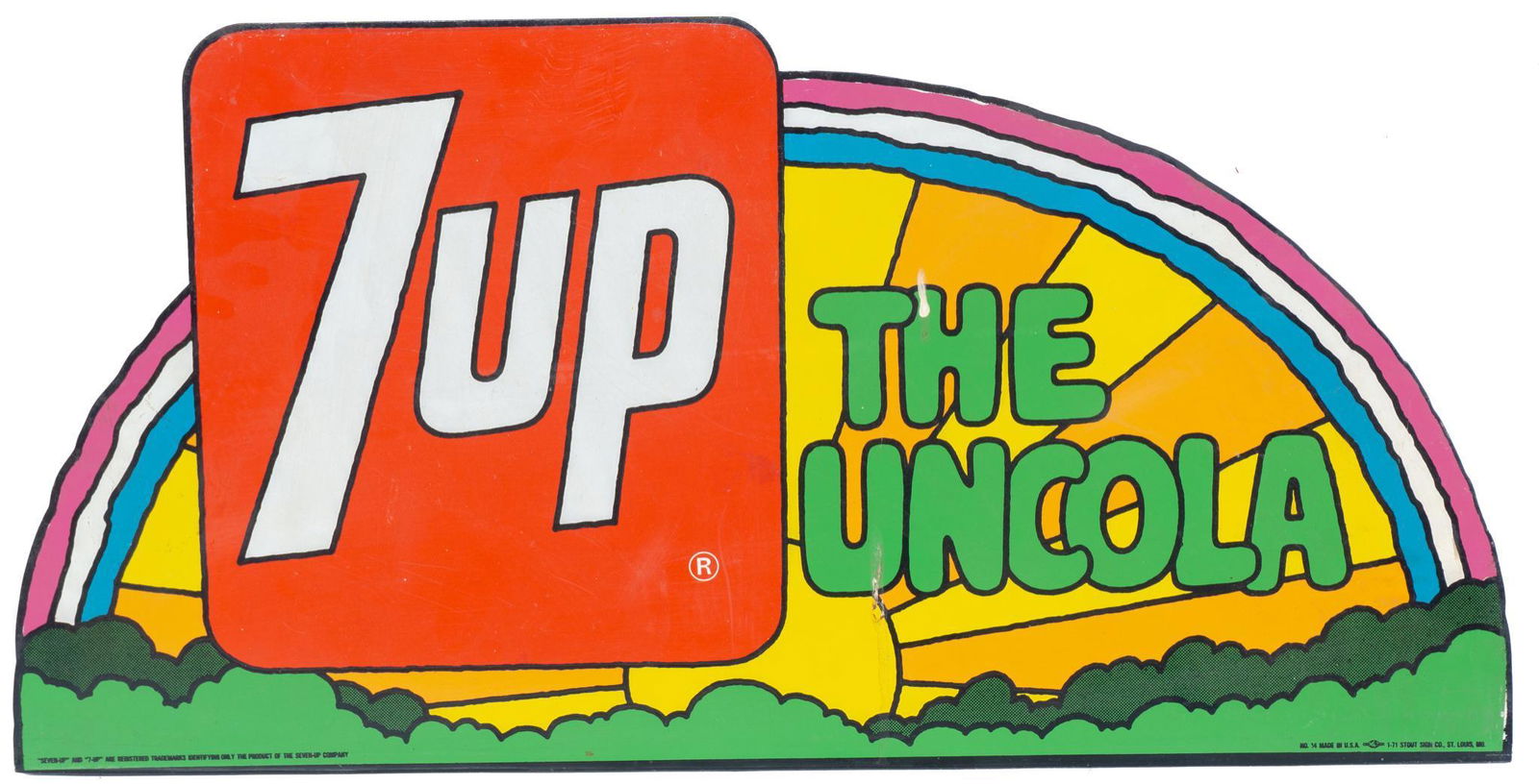 7up Wet And Wild Uncola Advertising Trash Can