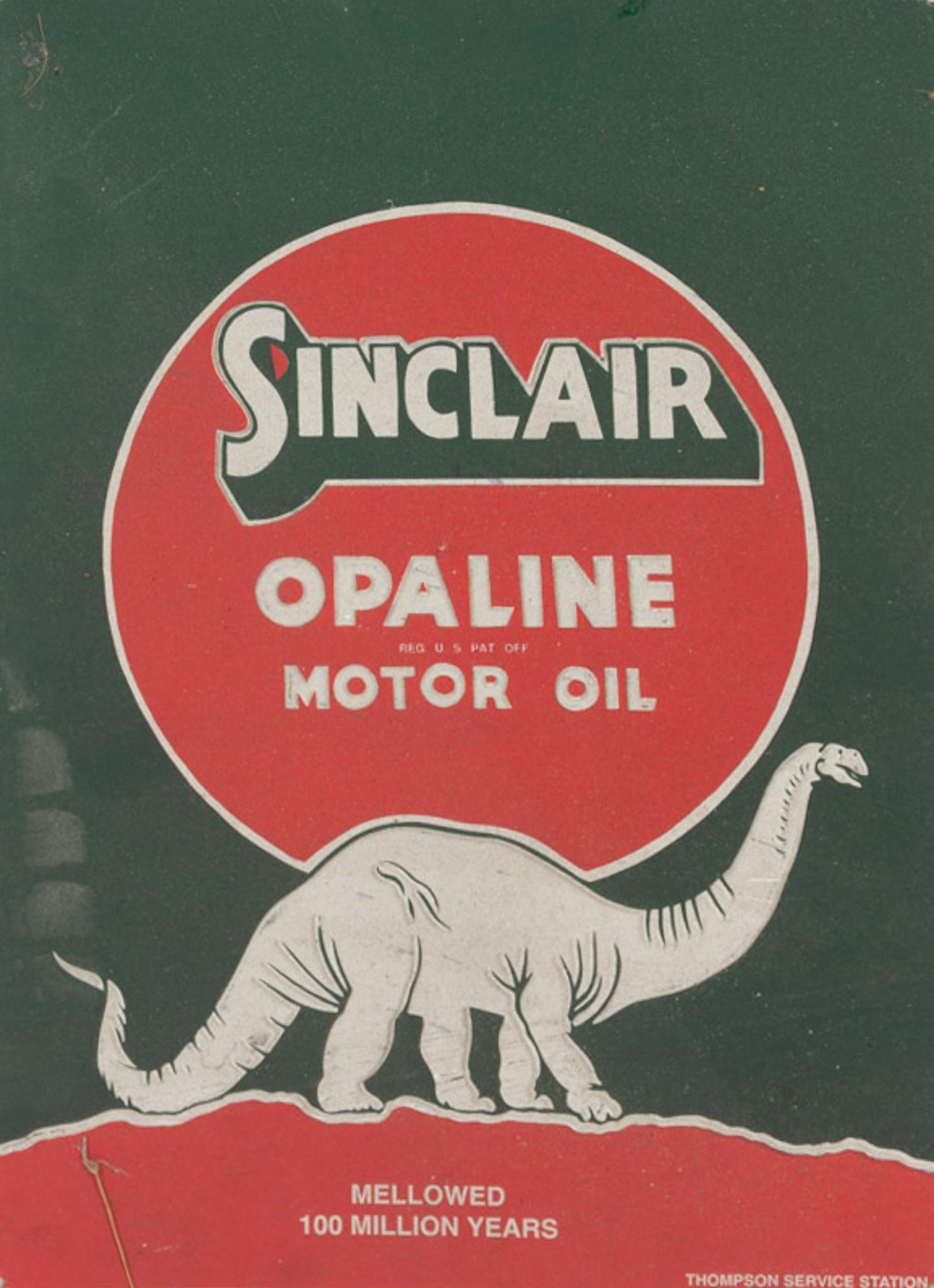 Sinclair Opaline Motor Oil Gasoline Sign (1 of 5)