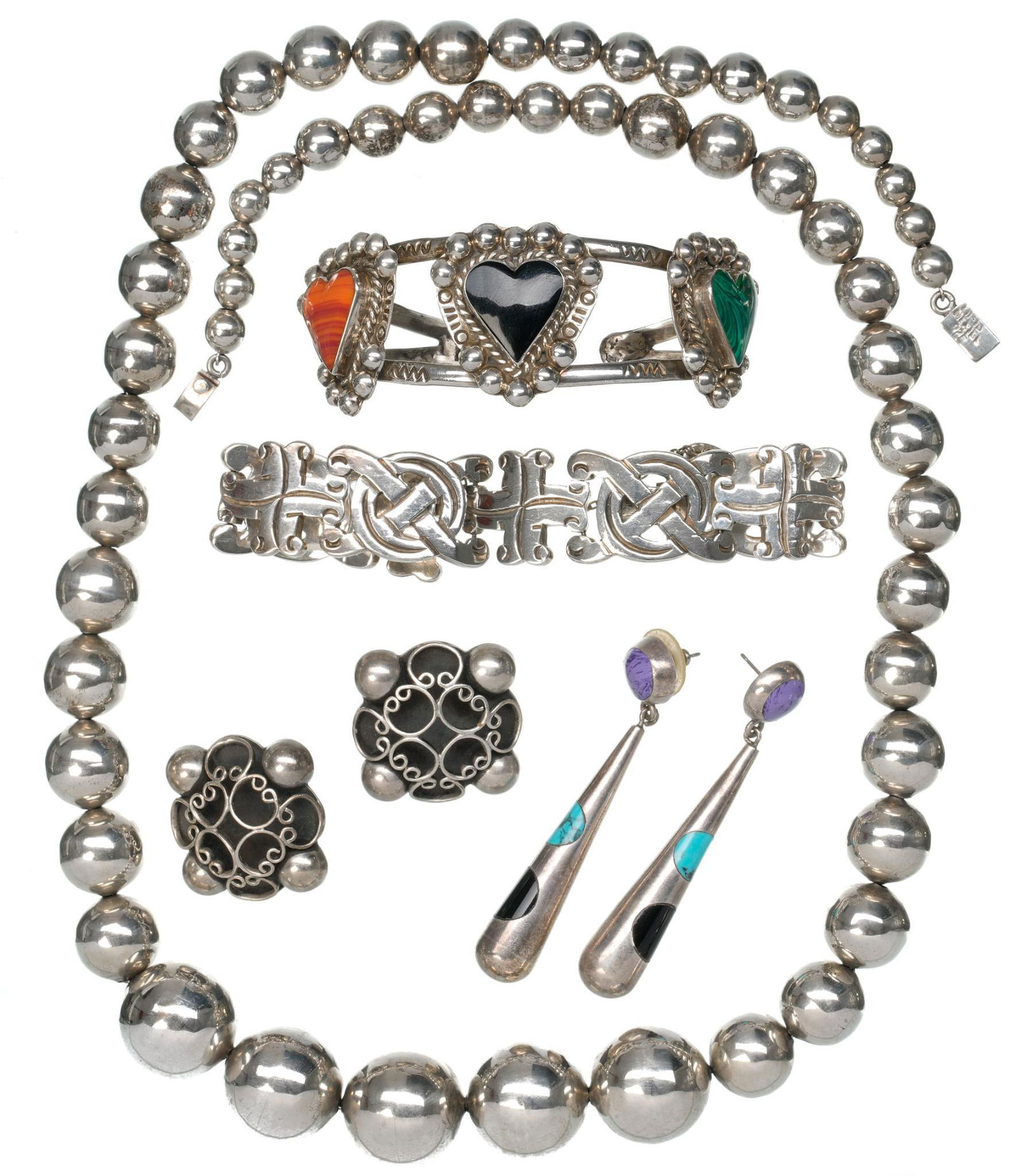 Vintage Mexican Sterling Silver Jewelry (1 of 5)