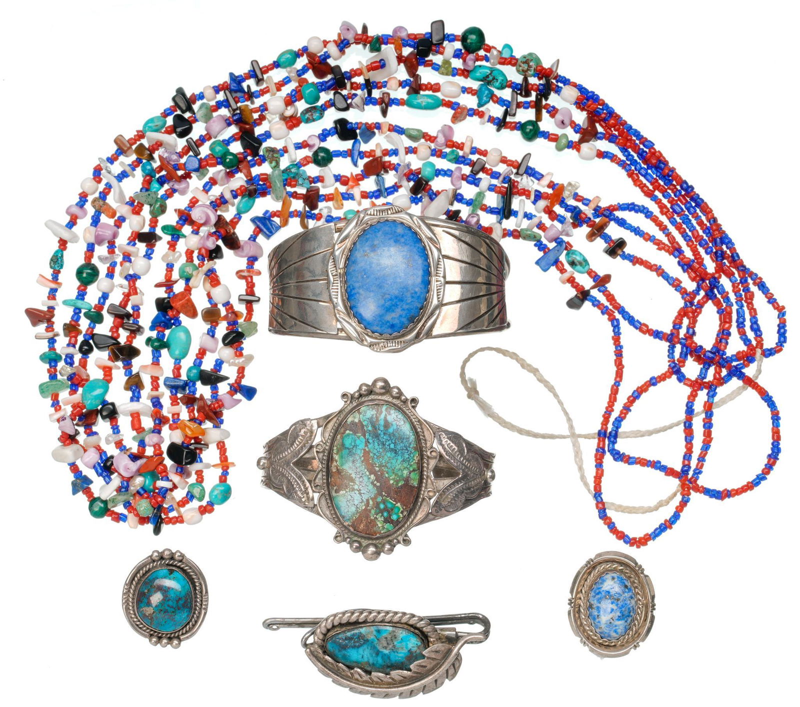 Vintage Native American Sterling Turquoise Jewelry (1 of 5)