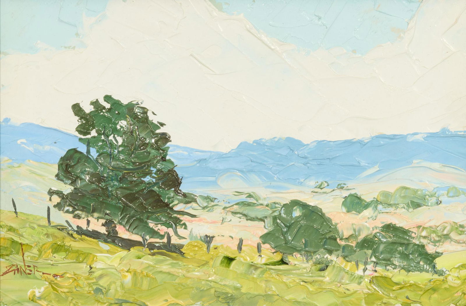 William (Bill) Zaner (1930-2015, TX), Abstract Field (1 of 4)