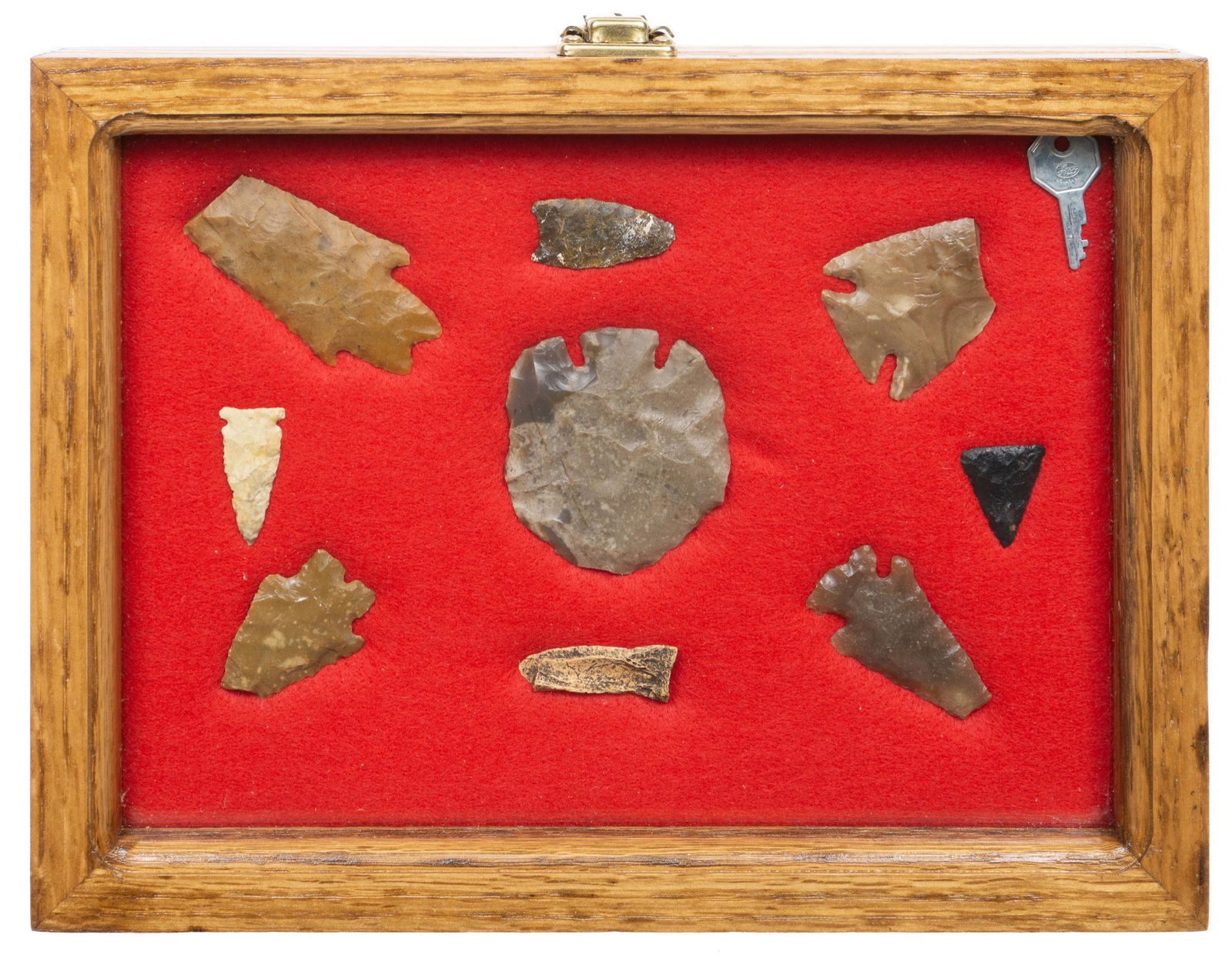 Framed Arrowhead Point Display, To Include 9 Artifacts (1 of 9)