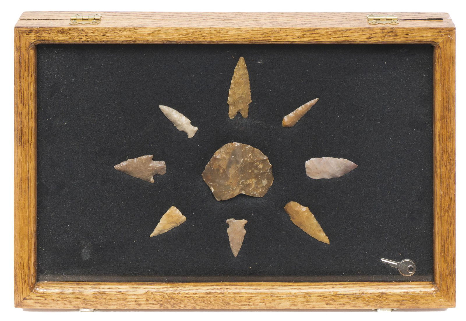 Framed Arrowhead Point Display, To Include 9 Artifacts (1 of 10)