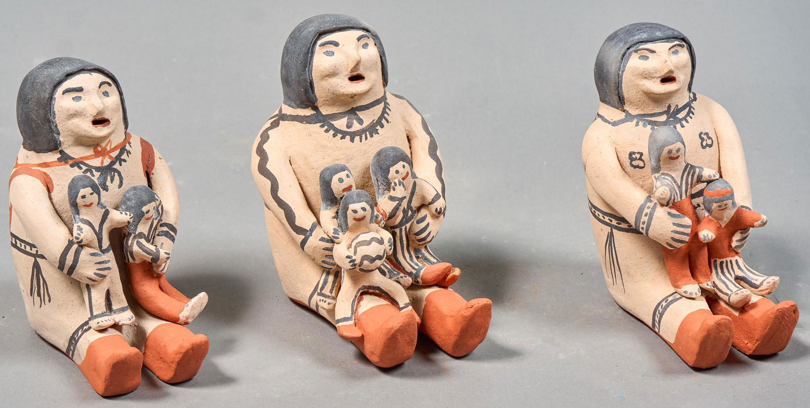 Collection of 3 Native Mexican Pottery Figures (1 of 5)