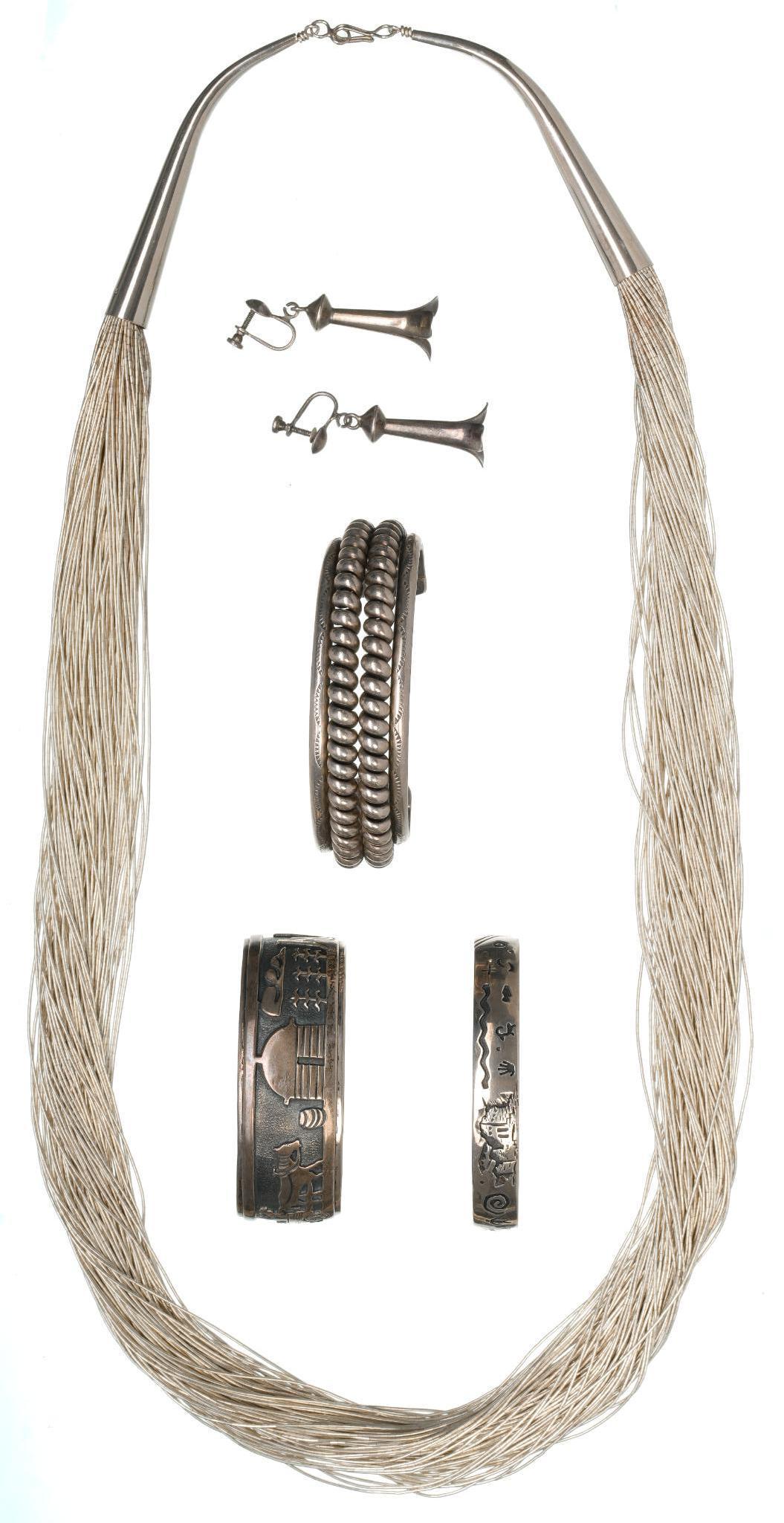 Vintage Native American Sterling Silver Jewelry (1 of 5)