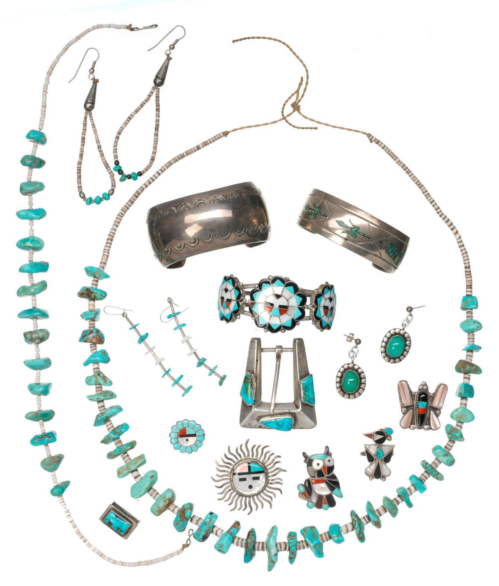Vintage Native American Sterling Turquoise Jewelry (1 of 5)