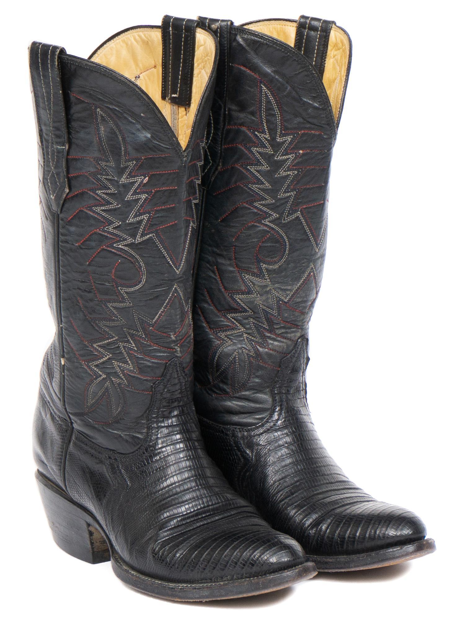 "Pecos Bill" Lizard Black Boots (1 of 8)