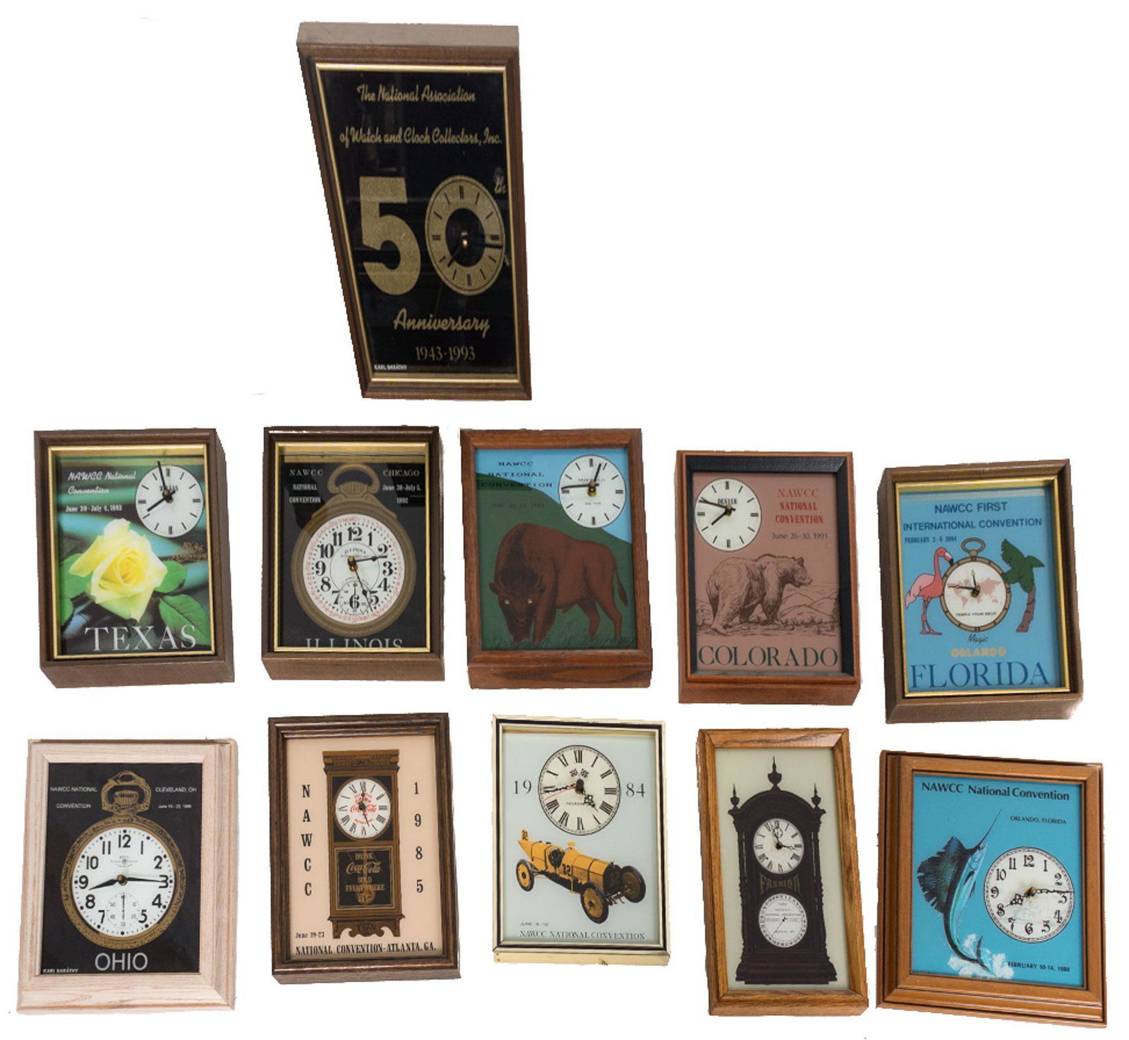 Collection of 11 NAWCC Clocks (1 of 6)