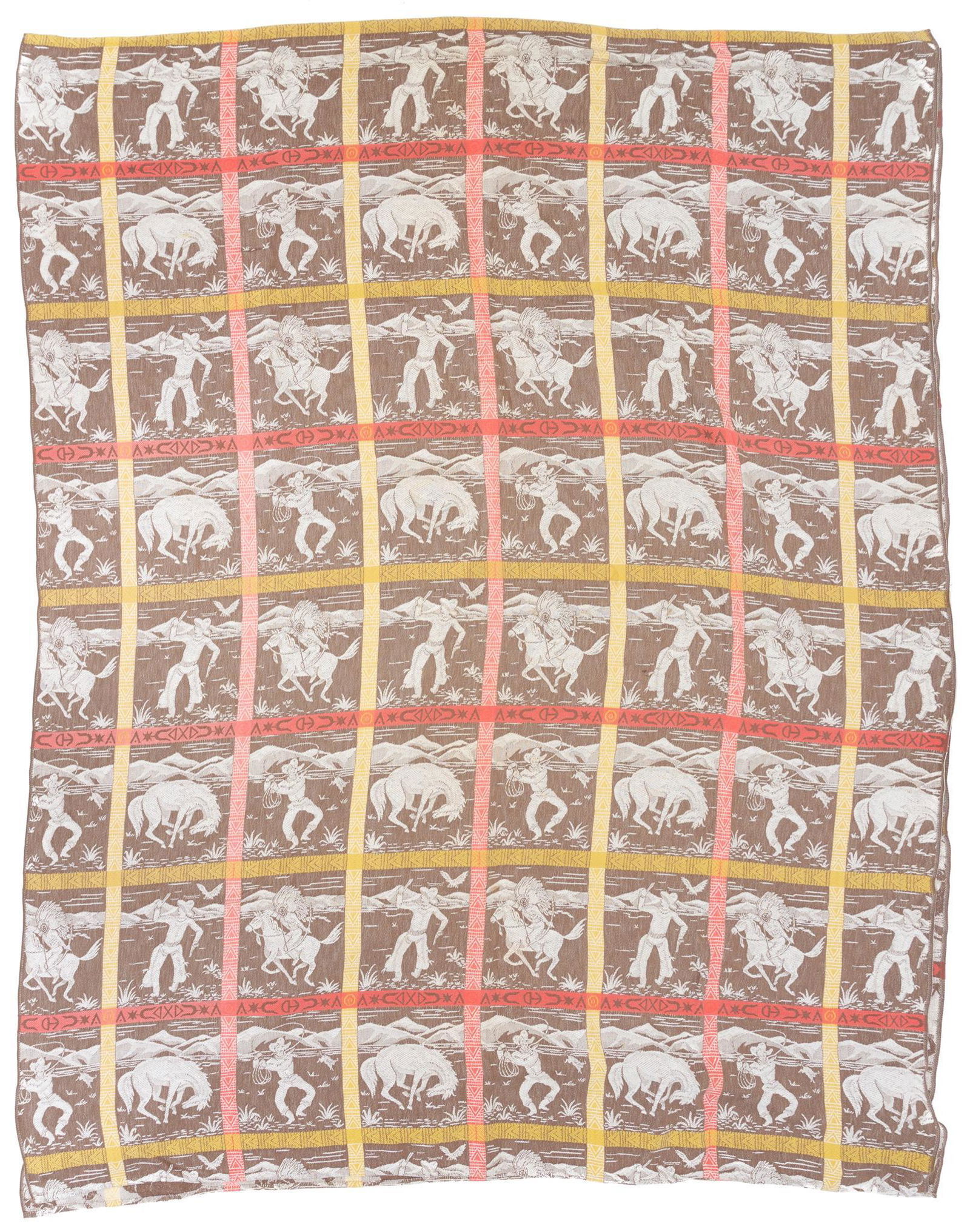 Southwestern "Cowboys and Indians" Blanket (1 of 4)