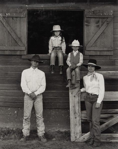 Kurt Markus (B. 1947), "Maggie Creek Ranch, Carlin, NV": Kurt Markus (B. 1947), titled "Larry Resta, John and Tony Schutte, Maggie Creek Ranch, Carlin, Nevada", photographic print, framed frame: 26"h x 22"w Provenance: A Fort Worth, Texas collection We happ